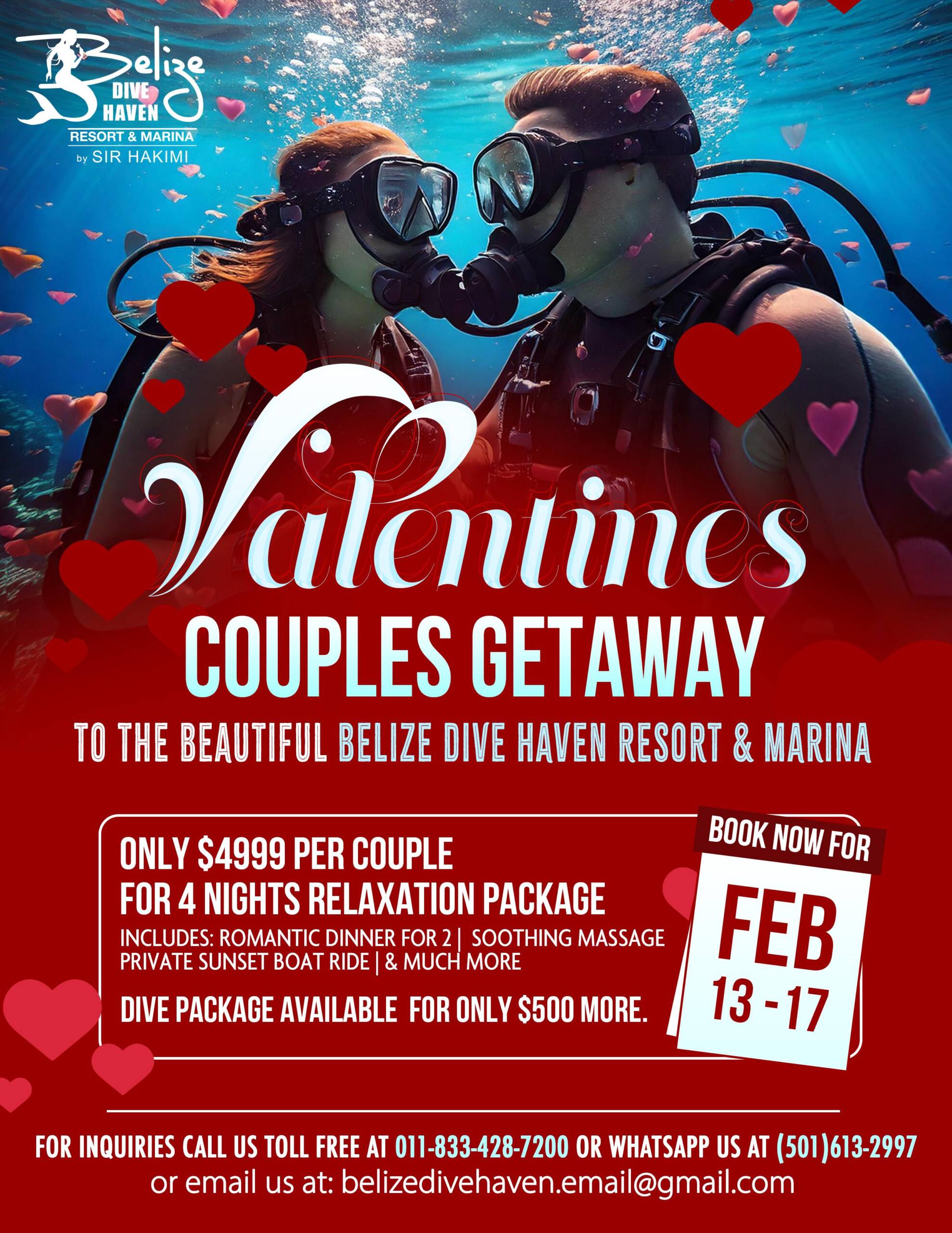 Belize Dive Haven Valentine's Day Promo