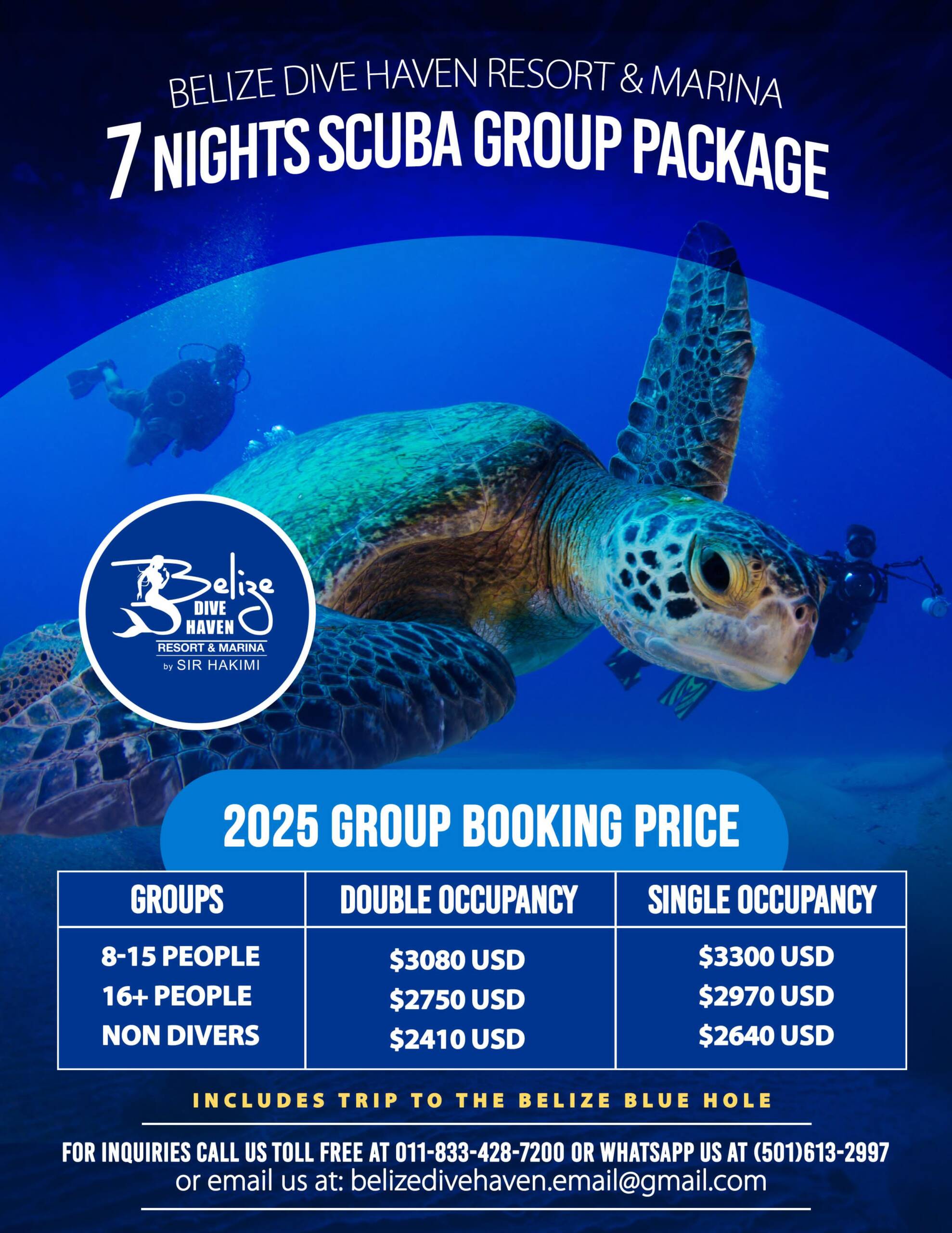 7 Nights Scuba Group Package - Belize Dive Haven